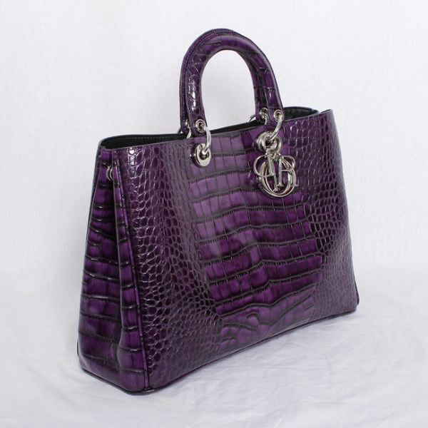 Christian Dior diorissimo original calfskin leather bag 44373 purple - Click Image to Close